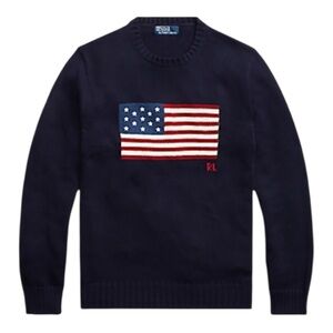 Polo Ralph Lauren‎ Iconic Flag Sweater XXL Navy – New With Tags